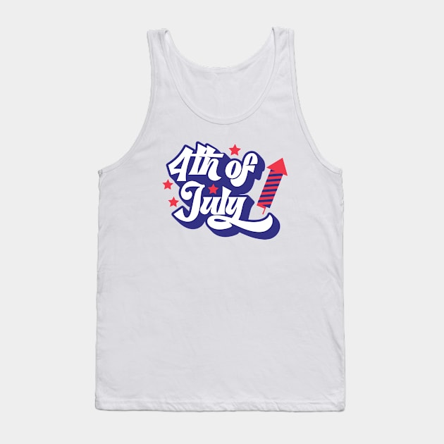 4th Of July Sign, Firework, Patriotic Day Tank Top by styleandlife